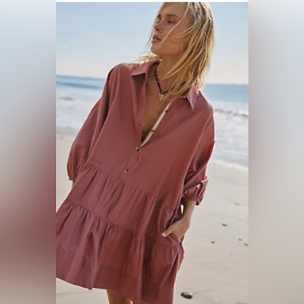 Free People Mauve Swim Cover-Up